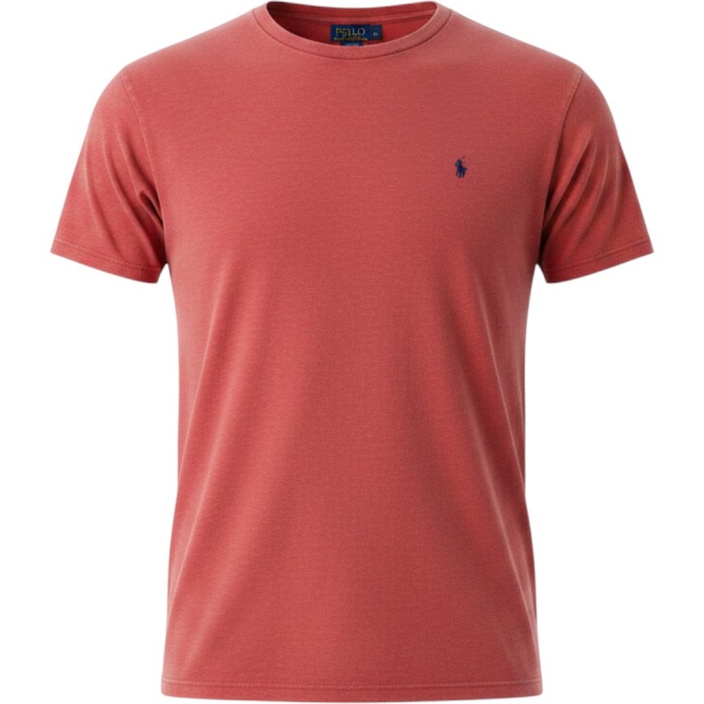 Polo Ralph Lauren Mens T-Shirt Red Short Sleeve Embroidered Pony Cotton XL FLAWS